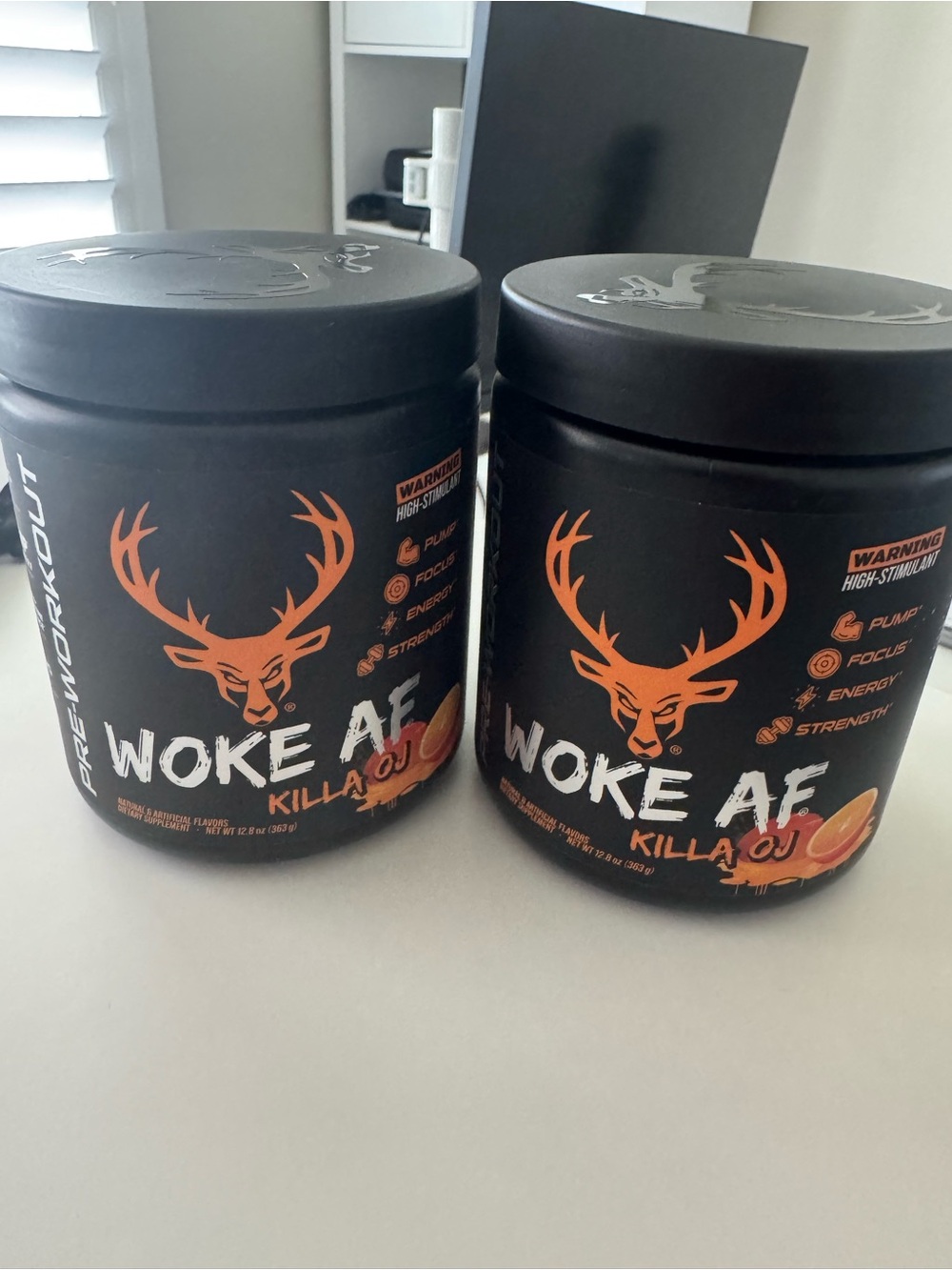 Bundle of 2 Bucked Up Woke AF Pre Workout Killa OJ NEW